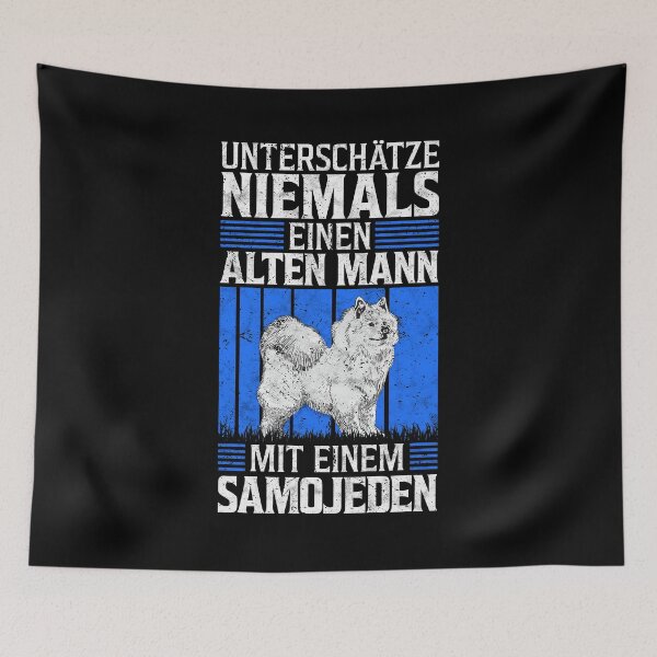 Item preview, Old man with Samoyed sled dog owner gift designed and sold by madgrfx.