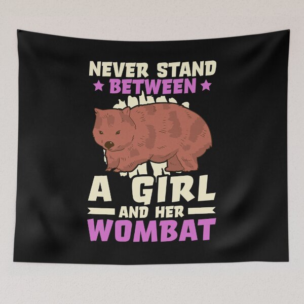 Item preview, Girl with wombat marsupial Australia gift designed and sold by madgrfx.