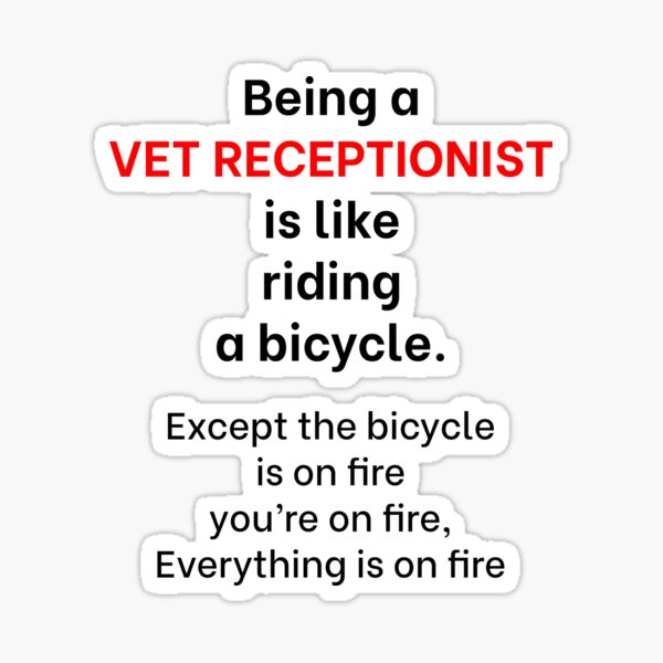 Veterinary Receptionist 1 Sticker