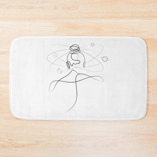 Item preview, She's The Center Of The Universe | One Line Artist | Minimal Art | One Line Art | Minimalist designed and sold by One-Line-Artist.