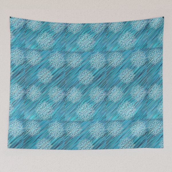 Item preview, Beautiful mandala on a pacifying blue pattern design designed and sold by Ingrid Kumar.