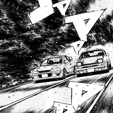 Initial D Manga Panel AE86 VS RX7 Art Board Print for Sale by