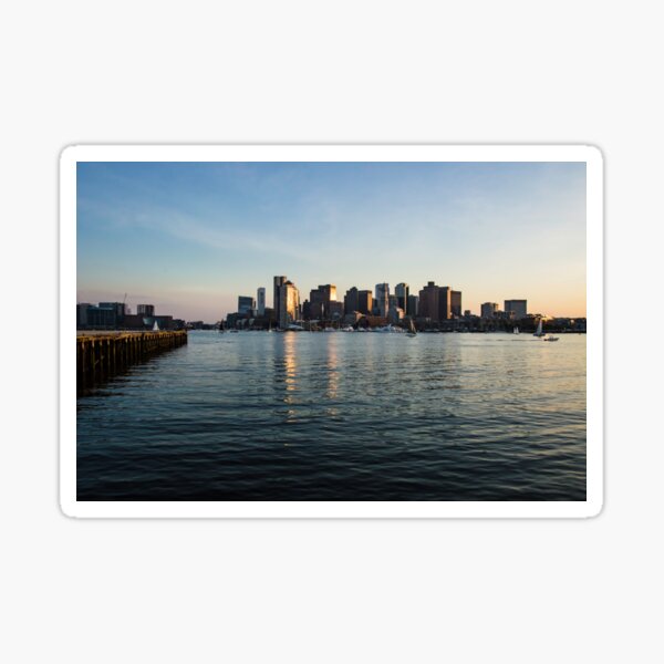 Skyline of Boston Sticker