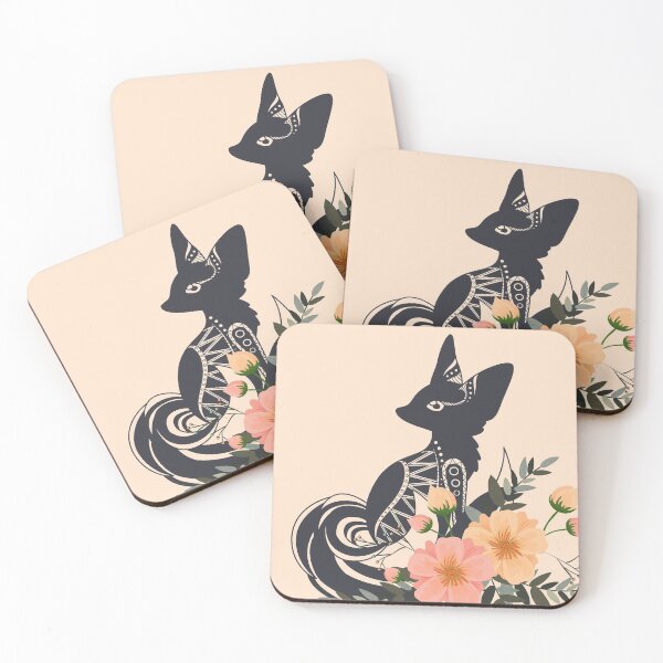 Item preview, fox + flower designed and sold by seonu.