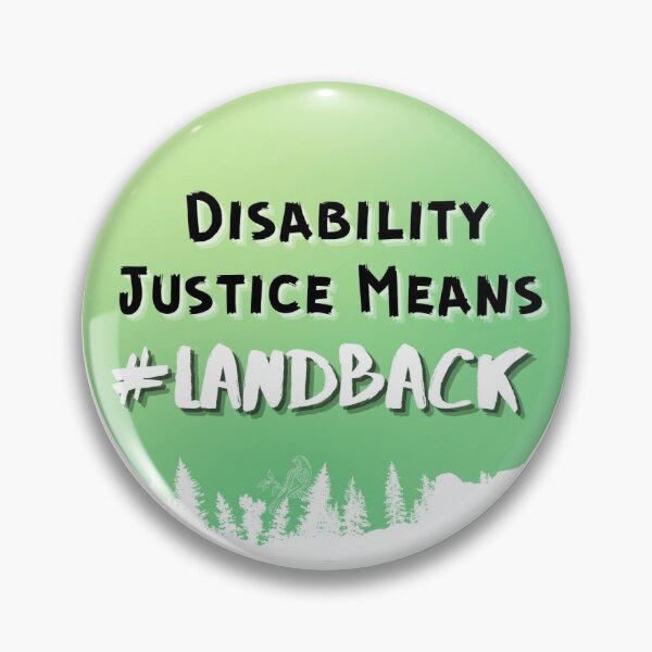 Item preview, Disability Justice Means Land Back Version 1 designed and sold by TheSpoonieUni.