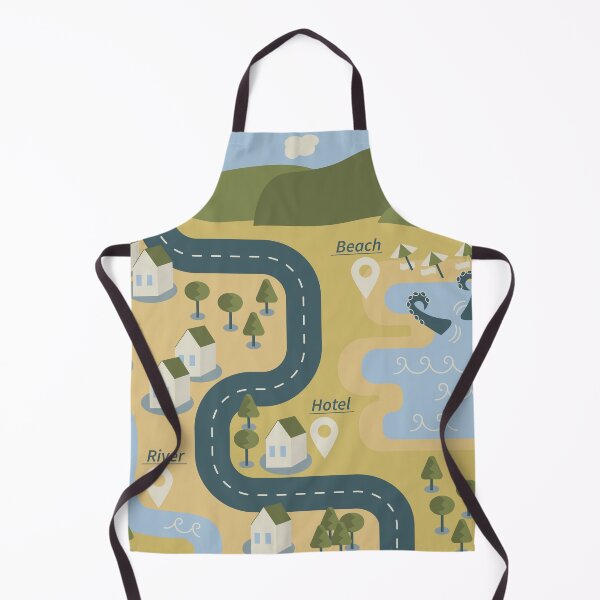 Item preview, Stylish cartoon landscape map designed and sold by CutieBlue.