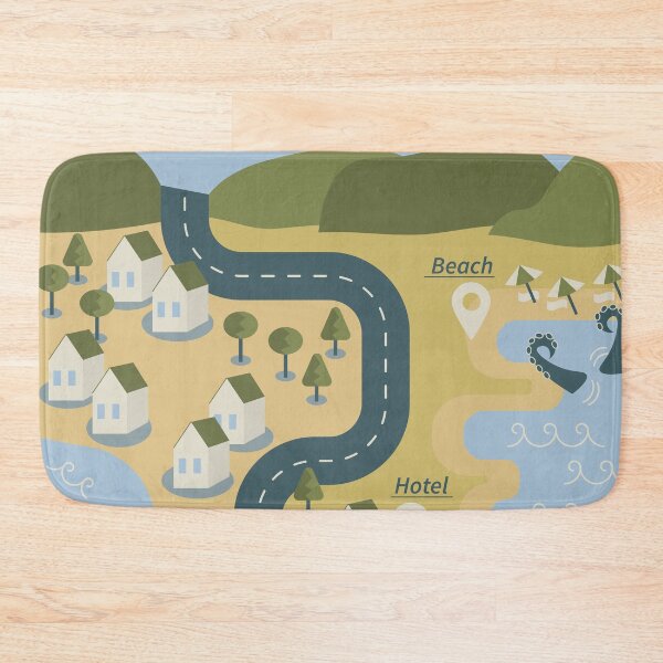 Item preview, Stylish cartoon landscape map designed and sold by CutieBlue.