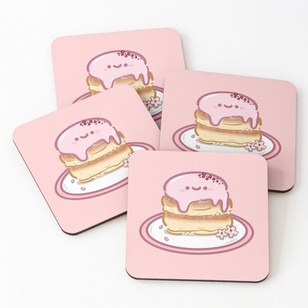 Aperçu de l'œuvre Conception de crêpes soufflé moelleux Sakura japonais Kawaii Sticker créée et vendue par Marie-c-doodles.