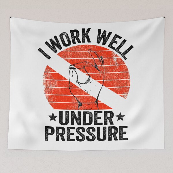 Item preview, Work Well Under Pressure Scuba Diving Diver Down Flag Gift designed and sold by Stronzi.