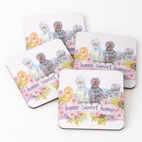 Item preview, Silkie Chickens - Home Sweet Home Sunflowers designed and sold by becca-boyce.