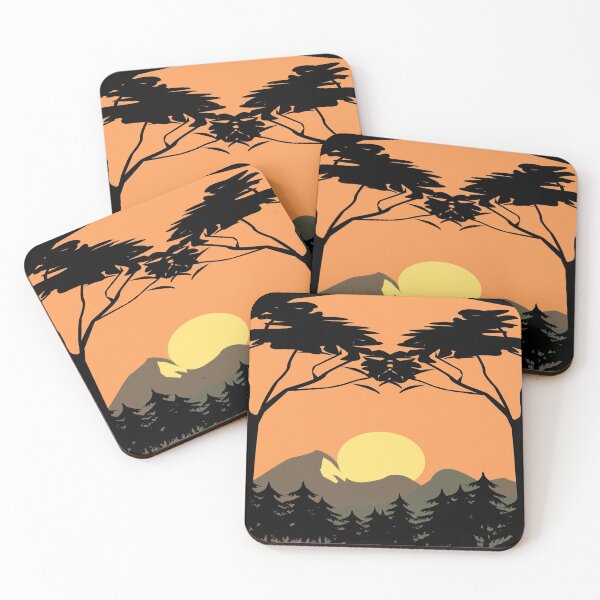 Item preview, Landscape of sunrise over mountains and forests designed and sold by wizanestore.