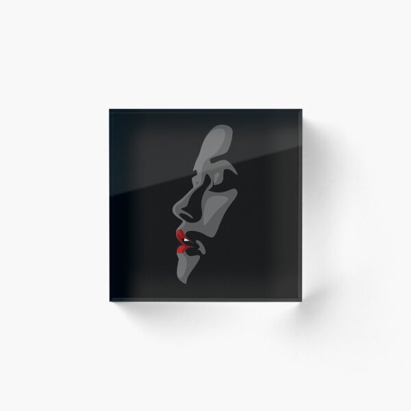 Item preview, Sultry Face Silhouette - Red & Grey designed and sold by ladyfacecreates.