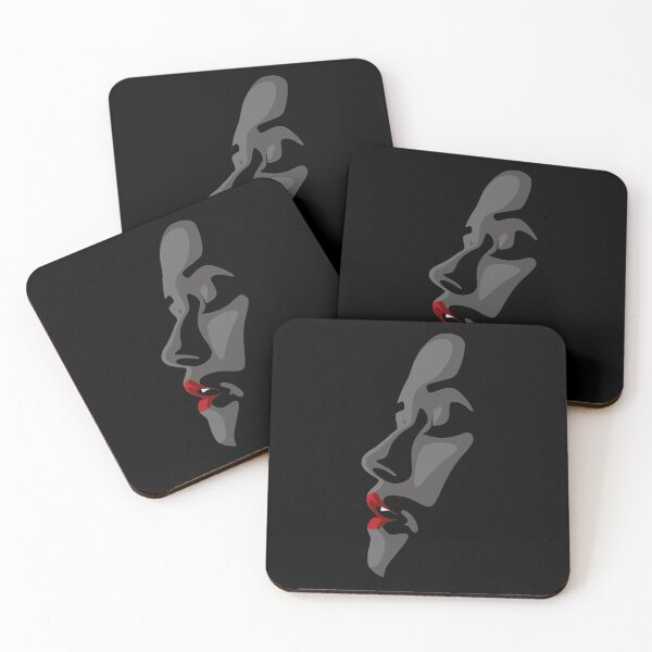 Item preview, Sultry Face Silhouette - Red & Grey designed and sold by ladyfacecreates.