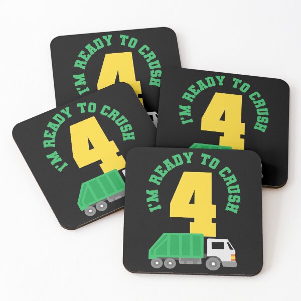 Item preview, 4th Birthday Garbage Truck Four Years Old designed and sold by CreativeGiftShp.