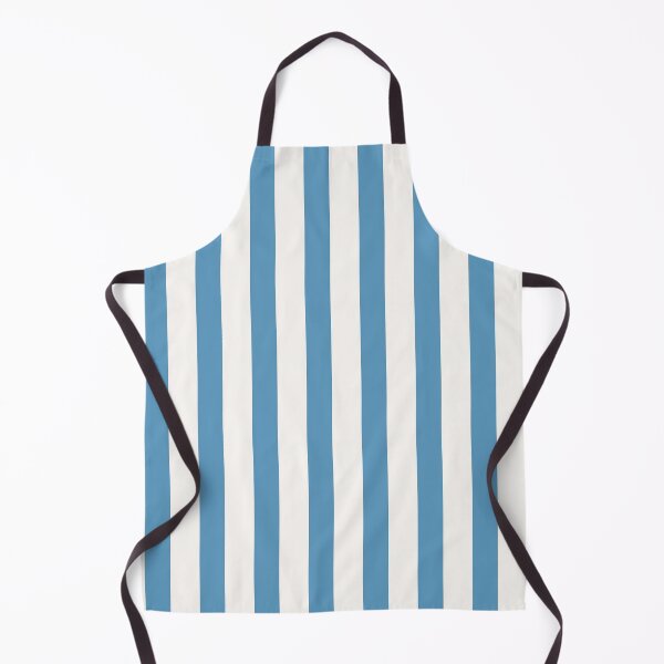 Item preview, Circus Vibe Cerulean Blue and White Vertical Stripe Pattern designed and sold by taiche.