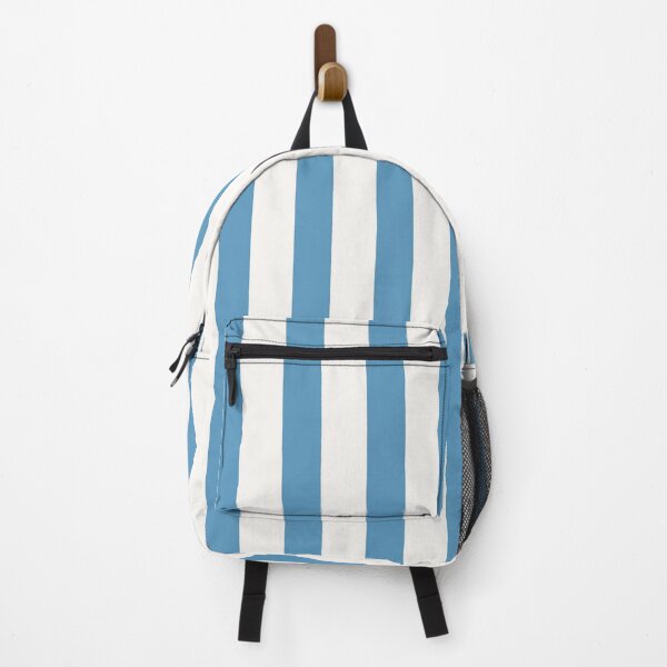 Item preview, Circus Vibe Cerulean Blue and White Vertical Stripe Pattern designed and sold by taiche.