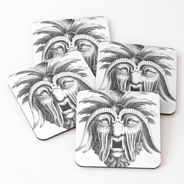 Item preview, Monster face. Black engraving illustration. designed and sold by EEgnat.