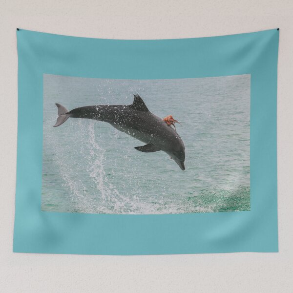 Item preview, Octopus Hitching A Ride On A Bottlenose Dolphin designed and sold by jodielowe88.