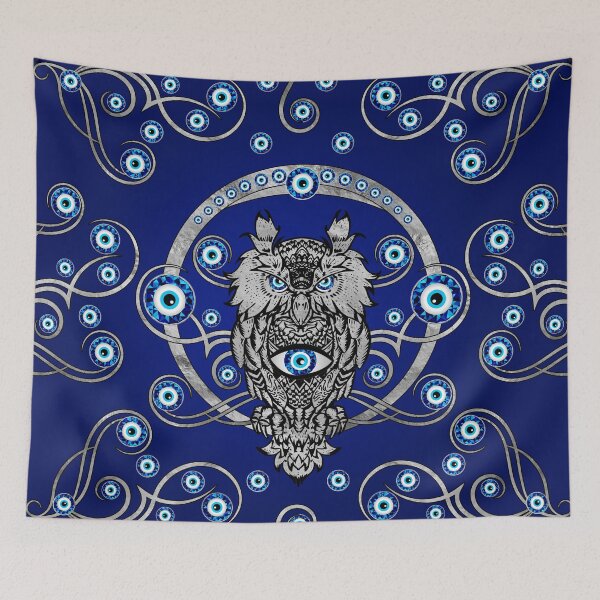 Item preview, Owl Evil Eye Ornament designed and sold by k9printart.