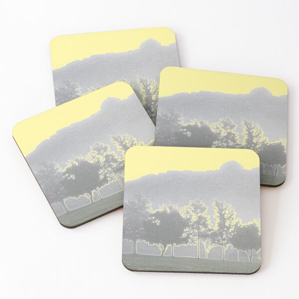 Item preview, Misty Trees Poem of Quietness Yellow designed and sold by SpiritGifts.