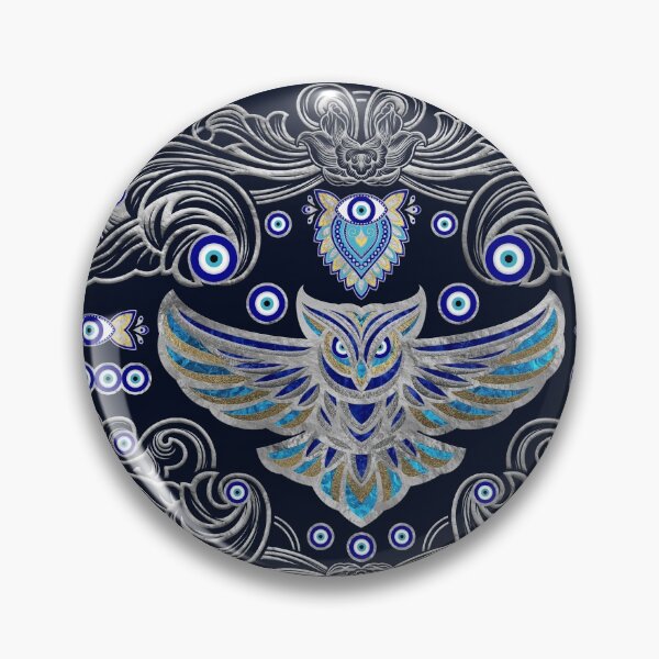 Item preview, Owl Evil Eye Ornament designed and sold by k9printart.