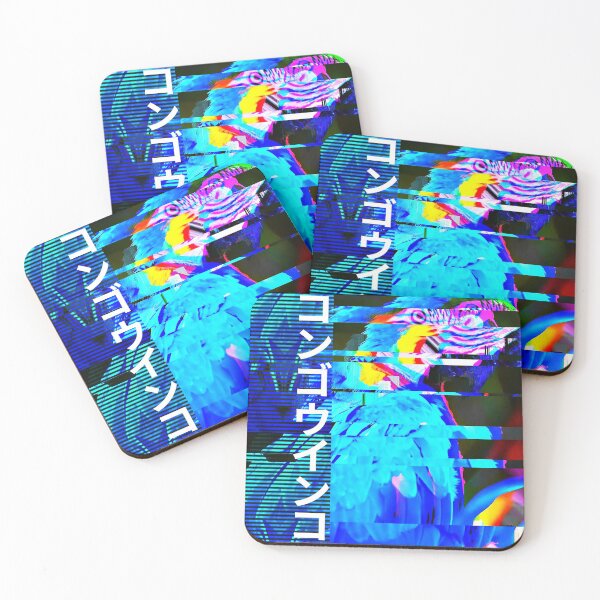 Item preview, Macaw Bird コンゴウインコ Vaporwave Glitch Art designed and sold by glitchhub.
