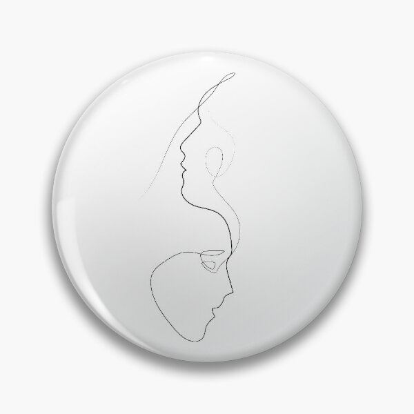 Item preview, Two Faces One Line | One Line Artist | Minimal Art | One Line Art | Minimalist designed and sold by One-Line-Artist.