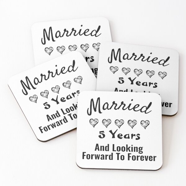 Item preview, Married 5 Years And Looking Forward To Forever, Great gift for married couple designed and sold by ArtDeziGn.