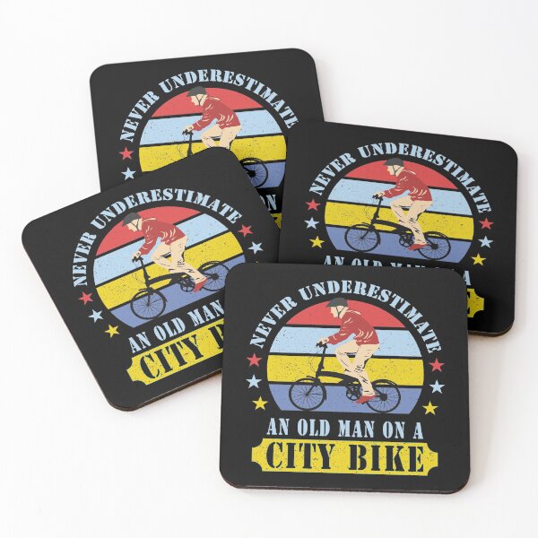 Item preview, Never Underestimate An Old Man On A Bicycle City Bike  designed and sold by grinta2021.