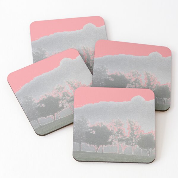 Item preview, Misty Trees Poem of Quietness Coral Pink designed and sold by SpiritGifts.