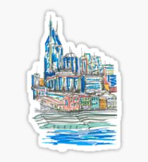 Pegatina Nashville Skyline Funky