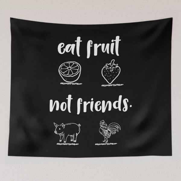 Item preview, Funny Vegan and Vegetarian eat fruit no frieds designed and sold by Luxara1.