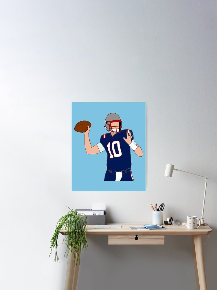 Mac Jones GUNSLINGER New England Patriots QB 2022 NFL Football 22x34 POSTER