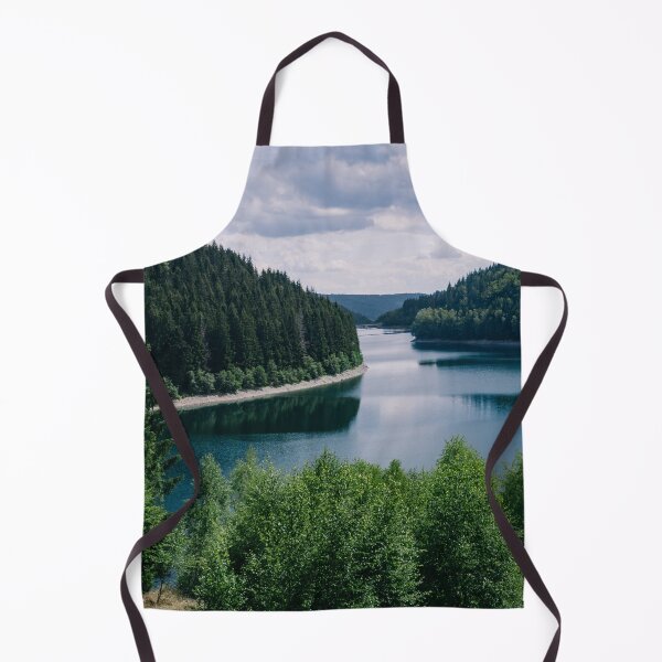 Item preview, River surrounded by forests under a cloudy sky in thuringia in germany designed and sold by JHiba.