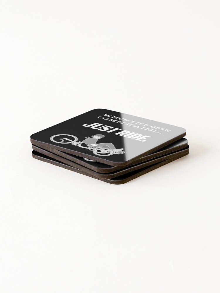 Thumbnail 4 of 5, Coasters (Set of 4), JUST RIDE. (optimised for dark background) designed and sold by Koen1982.