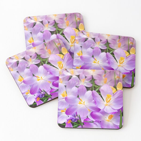 Item preview, An array of garden crocuses purple and yellow designed and sold by CyaniRose.