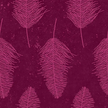 Artwork thumbnail, Delicate Feathers - Raspberry by The Wellington Boot