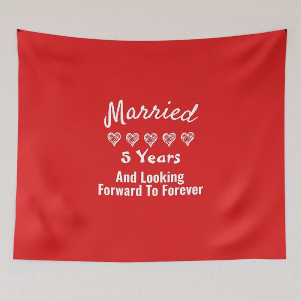 Item preview, Married 5 Years And Looking Forward To Forever, Great gift for married couple designed and sold by ArtDeziGn.