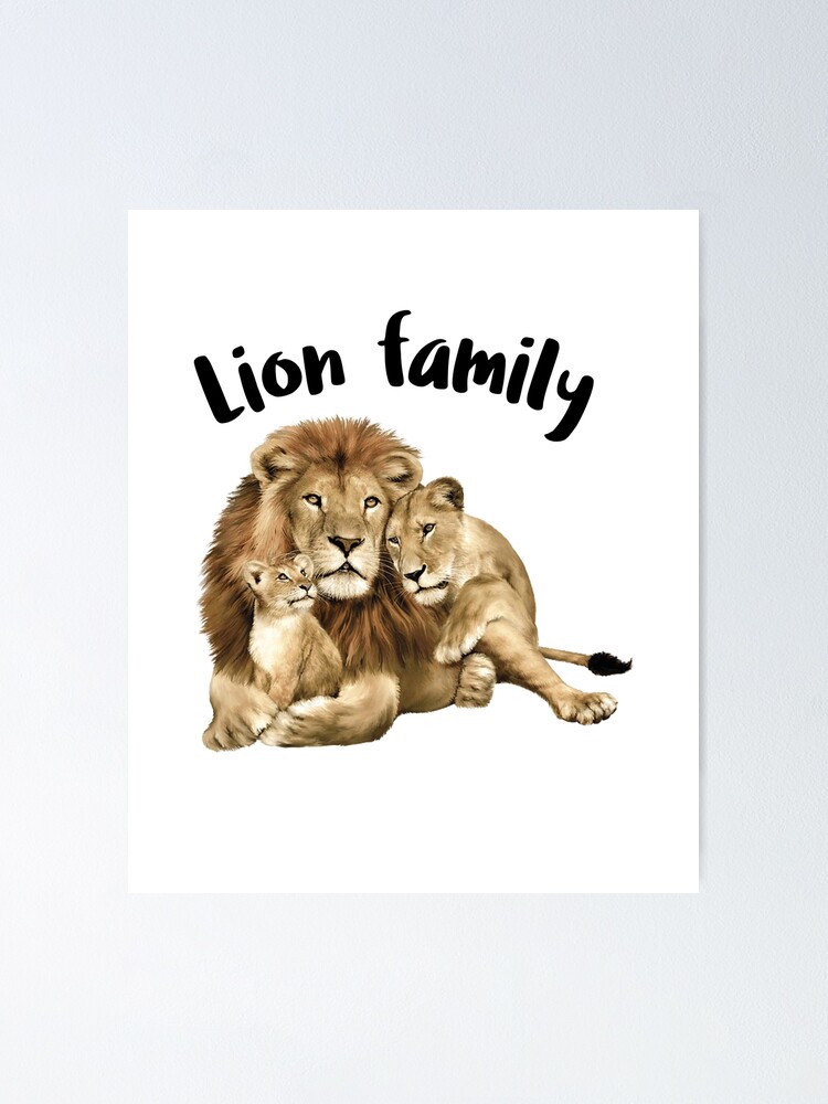 Póster «Familia de leones» de RayT74 | Redbubble