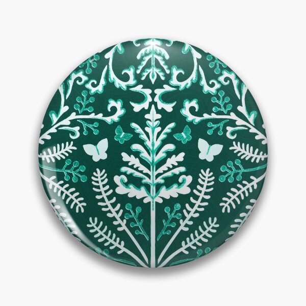 Item preview, Emerald & White Grass Demask designed and sold by TigaTiga.