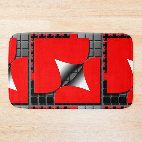 Item preview, Square (44, 1st), (red, black,) graphics, art, decorative, digital, construction, abstract, designed and sold by Paszkan.