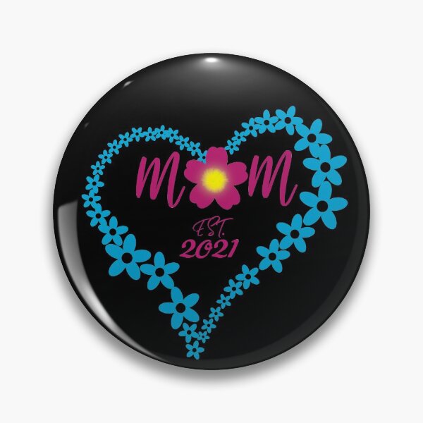 Aperçu de l'œuvre Mom EST 2021 - Noir, Bleu, Violet créée et vendue par DigitalTintz.