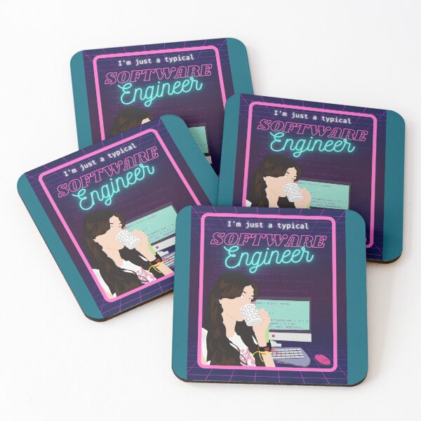 Item preview, Software Engineer - Cool neon design for women programmers and coders designed and sold by WildBerryArt.