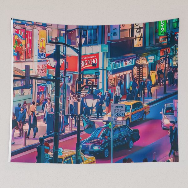 Item preview, Anime Urban Romantic Tokyo Street designed and sold by KaremaJ.