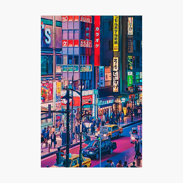 Item preview, Anime Urban Romantic Tokyo Street designed and sold by KaremaJ.