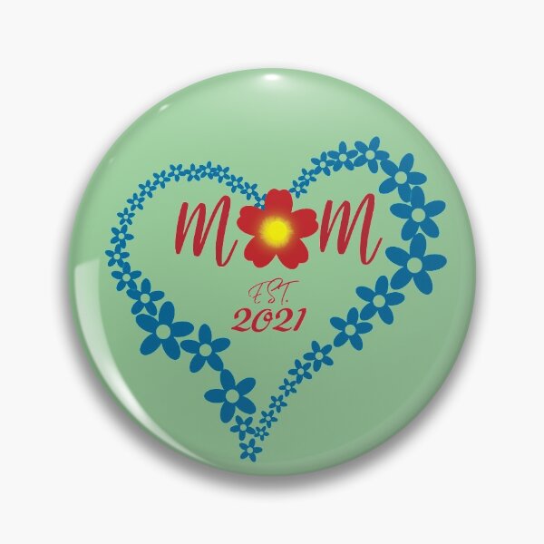 Item preview, Mom EST 2021 - Verde, Azul, Rojo designed and sold by DigitalTintz.