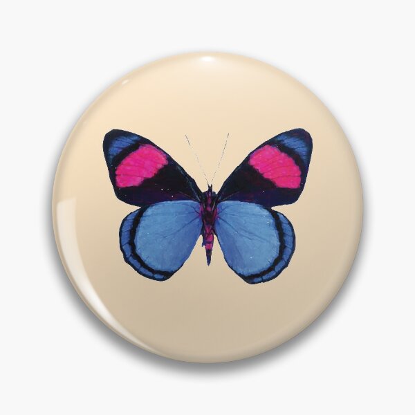 Item preview, Blue & Pink Butterfly (Yellow Background) designed and sold by Jelly Bear.