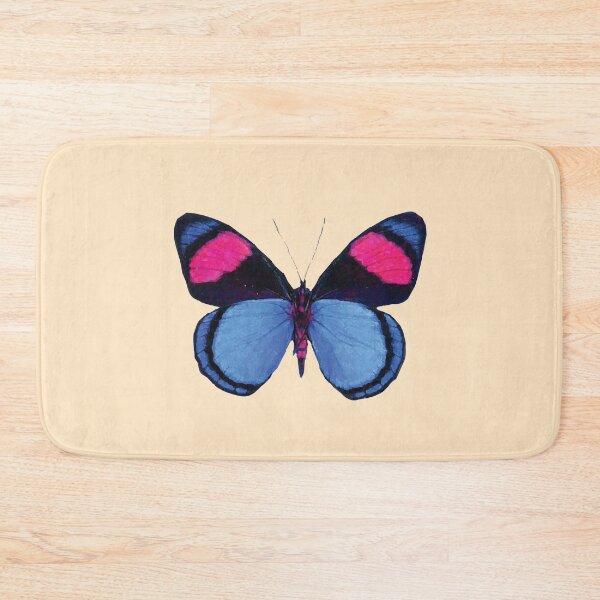 Item preview, Blue & Pink Butterfly (Yellow Background) designed and sold by Jelly Bear.