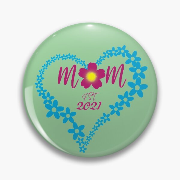 Aperçu de l'œuvre Mom EST 2021 - Vert, Bleu, Violet créée et vendue par DigitalTintz.