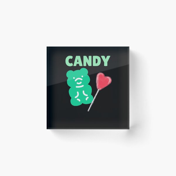 Item preview, Candy - kawaii green gummybear and heart lollipop designed and sold by GLwithUs.